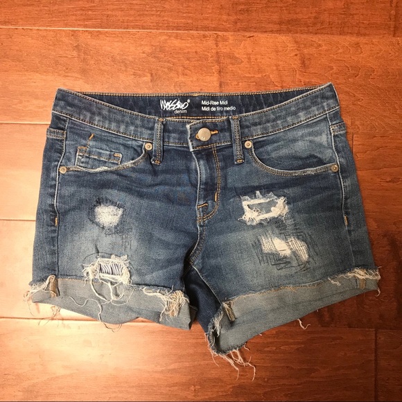 target mid rise midi shorts